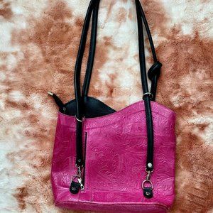 Pink Leather Italian Made Bag